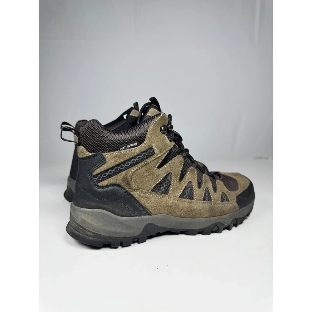 Eddie‎ Bauer Ridgeline Mens US 9 M Hiking Boots Brown Black Leather Waterproof